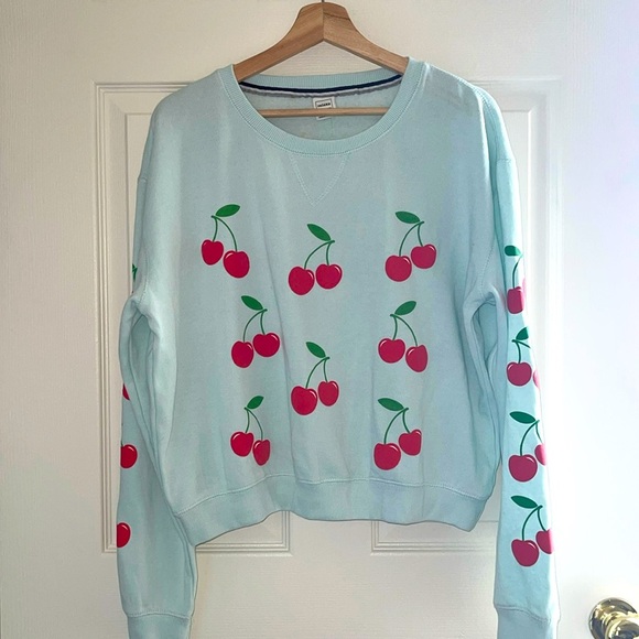 Relaxed Sweatshirts Cherry Print - Picture 1 of 3